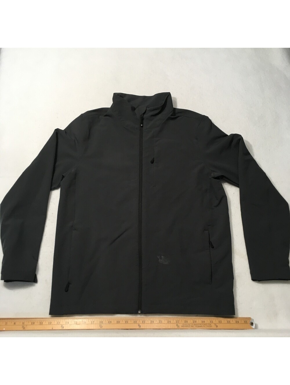 32 Degrees Heat Men's Full Zip Jacket - large  gray blue zip up stained